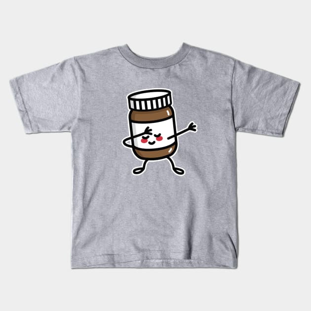 Dab dabbing chocolate spread Kids T-Shirt by LaundryFactory